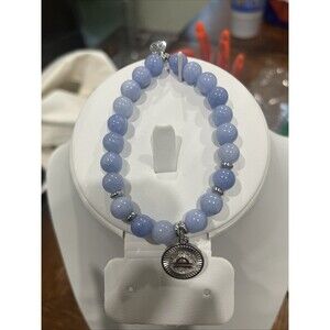 T Jazelle Sky Blue Jade Stone Bracelet  Zodiac Libra